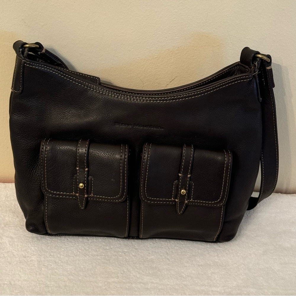 Stone Mountain Leather Dark Rustic Brown Shoulder Bag
